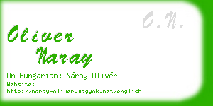 oliver naray business card